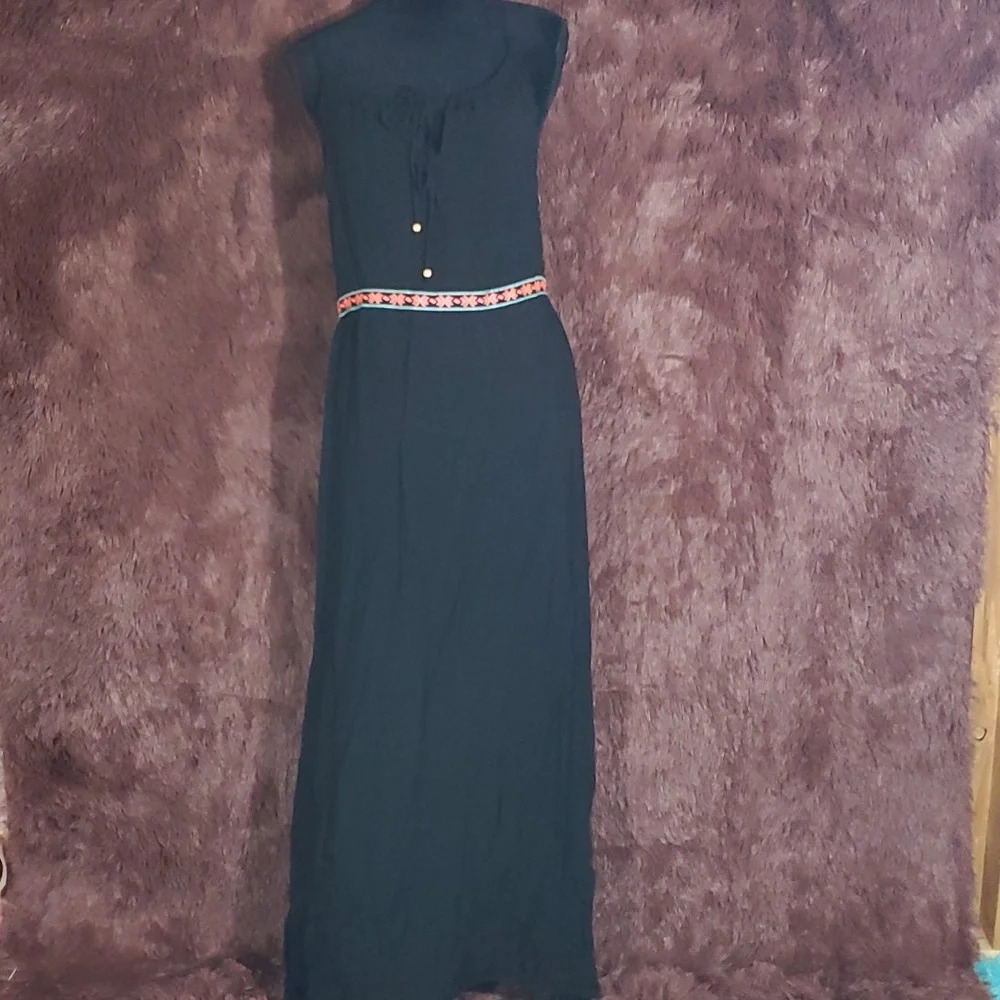 Umgee Black Halter Style Maxi Dress